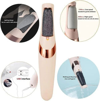 Pro Electric Foot File – USB Rechargeable Callus & Dry Skin Remover