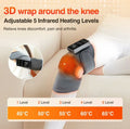 Heating Massage Knee Pad – Cordless Infrared Vibration Knee Brace for Pain Relief